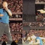 Coldplay's Chris Martin falls