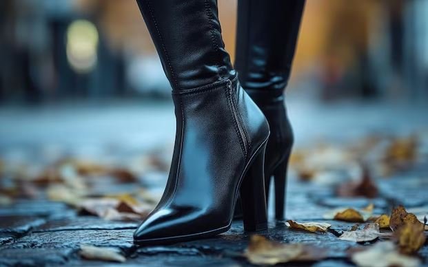 Sleek Ankle Boots with Wide-Leg Pants
